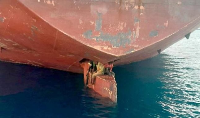 Shock as stowaways rescued in Spain after 11 days sat on ship's rudder