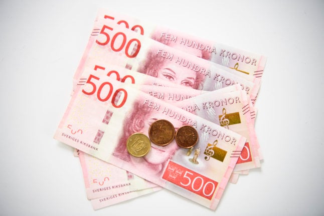 Swedish krona at weakest point against euro since financial crisis