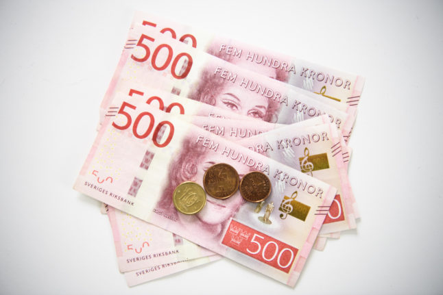 Swedish krona at weakest point against euro since financial crisis