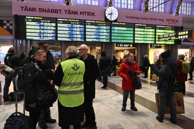 Trains cancelled across Sweden due to snow chaos