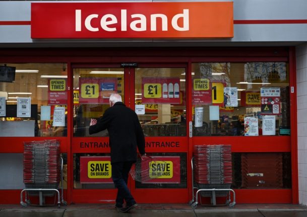 Pictured is an Iceland supermarket in the UK