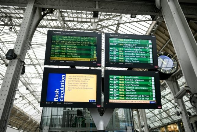Rail strike: One third of trains cancelled in France over Christmas weekend