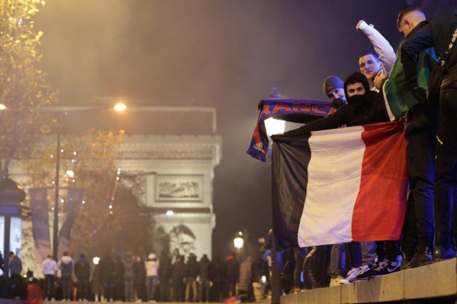 Jubilation on Champs-Elysées in Paris after France make World Cup final
