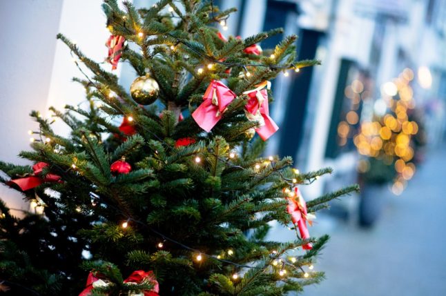 A Christmas tree in the centre of Oldenburg