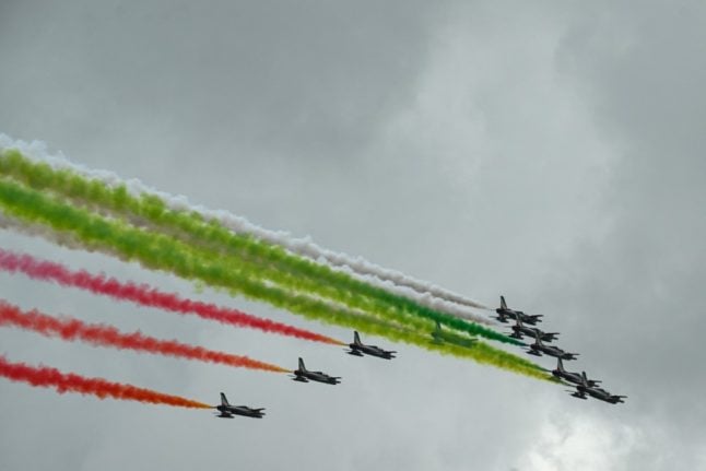 Display from Italian Air Force for Italy's Unity Day