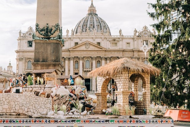 The 2021 presepe nativity display at the Vatican.