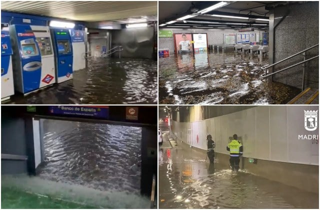 WATCH: Madrid Metro flooded as heavy rain in Spain lingers