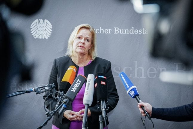 German interior minister Nancy Faeser