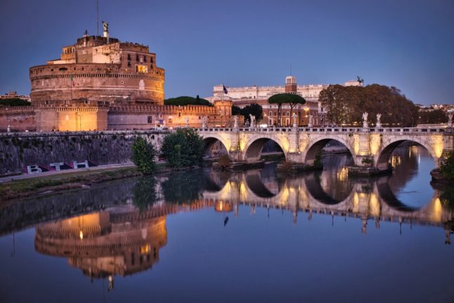 Rome's Castel Sant'Angelo by the River Tiber has in previous years served as the backdrop for an ice-skating rink. 