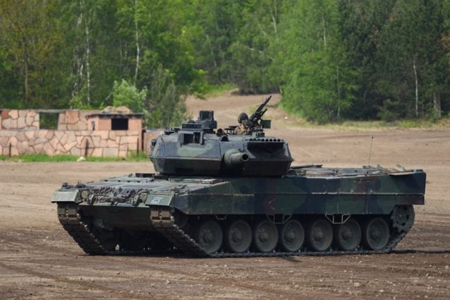 A Leopard 2 A7 main battle tank