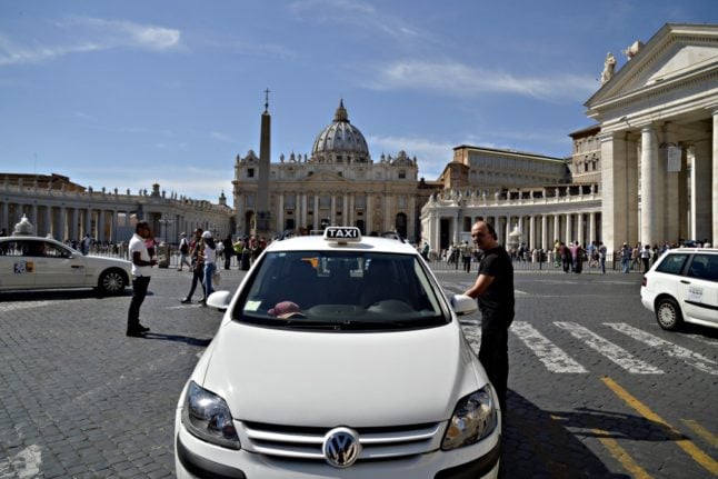 Apps make it easy to summon a taxi in Rome. 