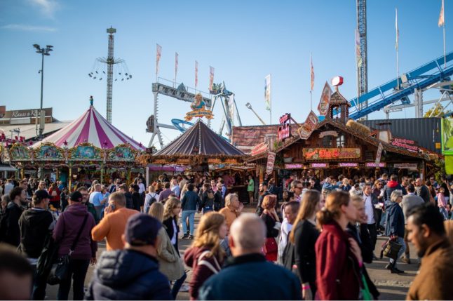 Visitors to Stuttgart's Cannstatter Wasen.