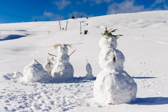 Snowmen on Feldberg ski resort