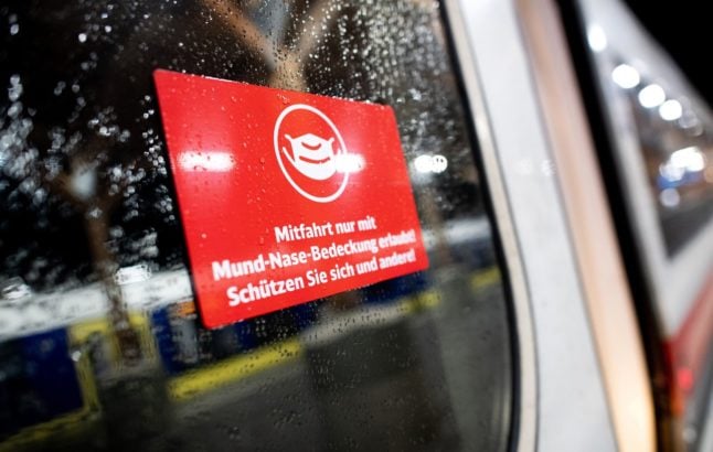 FFP2 masks on Deutsche Bahn trains