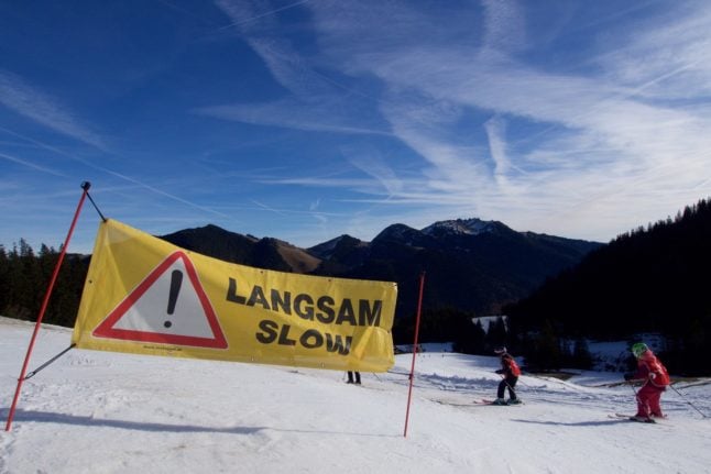 Skiers are urged to go slow at Schliersee, 