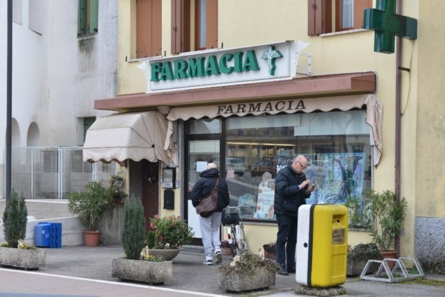 Small pharmacy in Italy