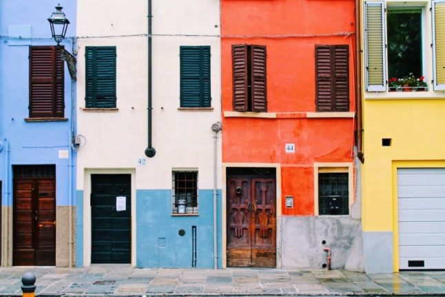 Colourful houses in Venice