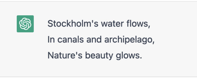 Stockholm's water flows, In canals and archipelago, Nature's beauty glows.