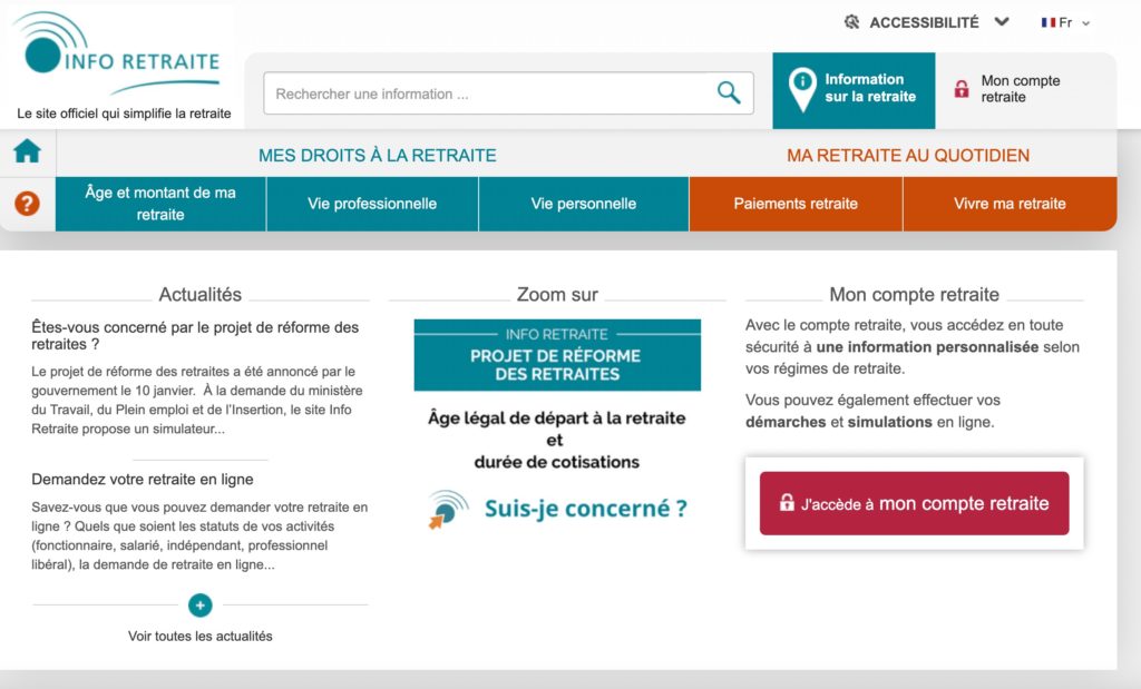 site pension retraite