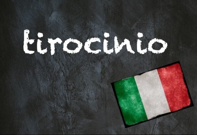 Italian word of the day tirocinio