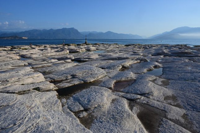 Italy's Lake Garda hit by severe drought