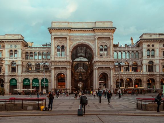 Vittorio Emanuele Gallery in Milan, Italy