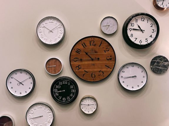 clocks on a wall