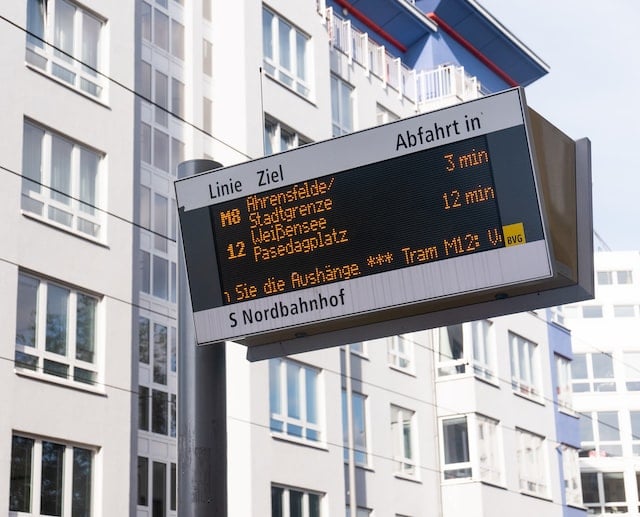 A sign for Berlin public transport. 