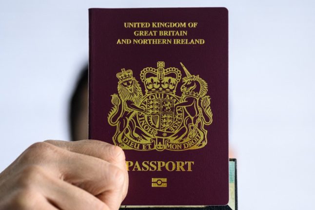 Pictured is a British passport.