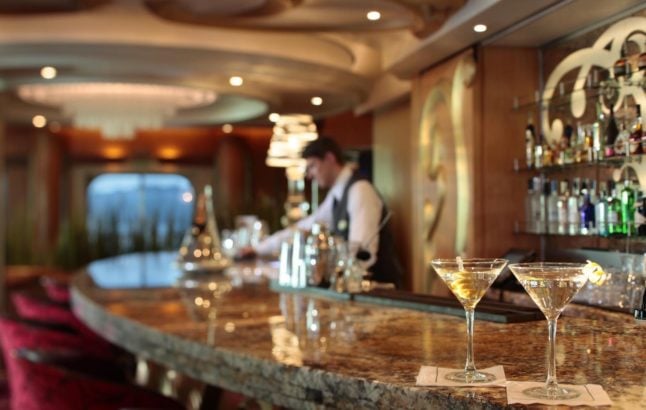 A luxury cocktail bar