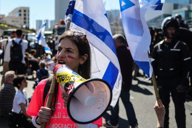 Israel protests in Tel Aviv