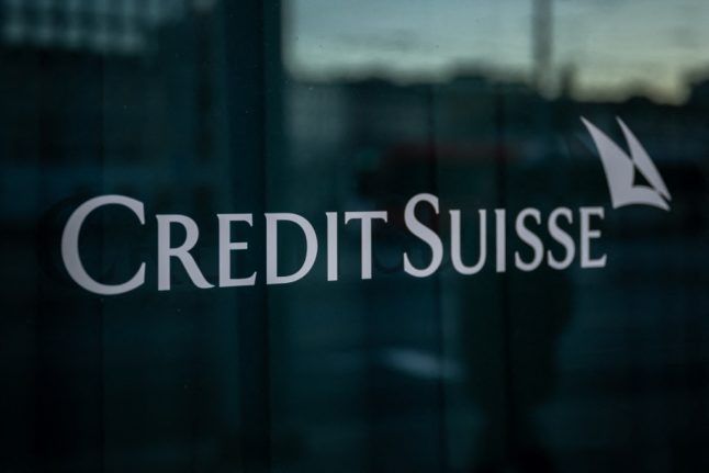 Credit Suisse sign