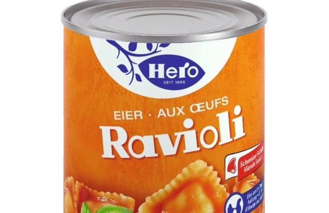 A tin of Hero ravioli.