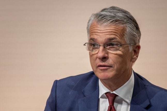 Newly appointed UBS CEO Sergio Ermotti speaks during a press conference in Zurich on March 29th, 2023.