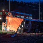 Fifteen hurt as two Swiss trains derail in storm