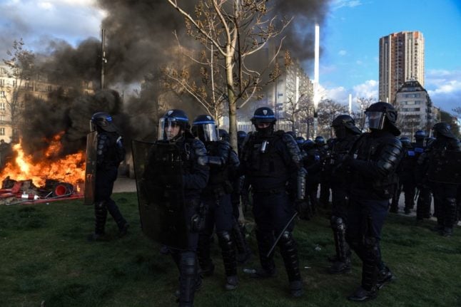 French riot police in Paris