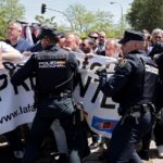 Far right and police clash as Spain’s fascist leader re-buried