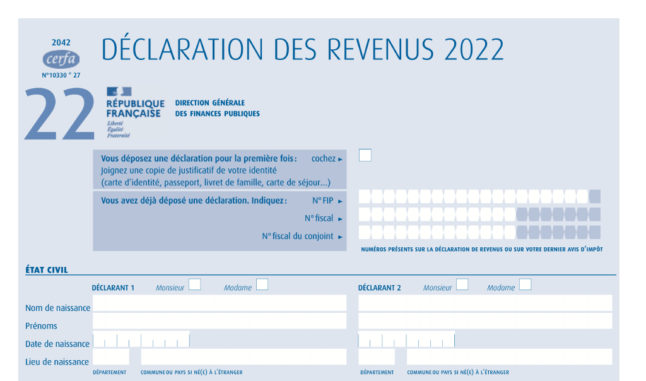 2022 Declaration des revenus