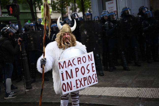 Street protest in France