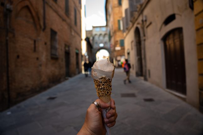 A gelato in Siena, Italy.