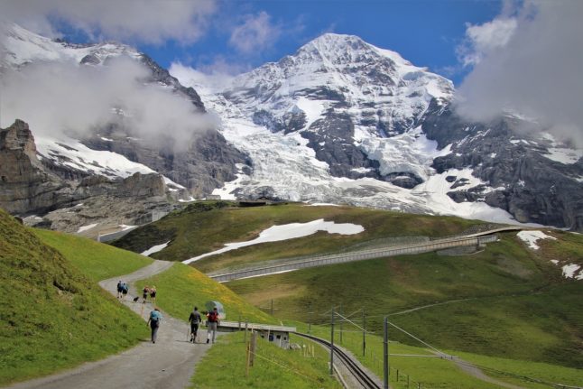 People walking in Switzerland