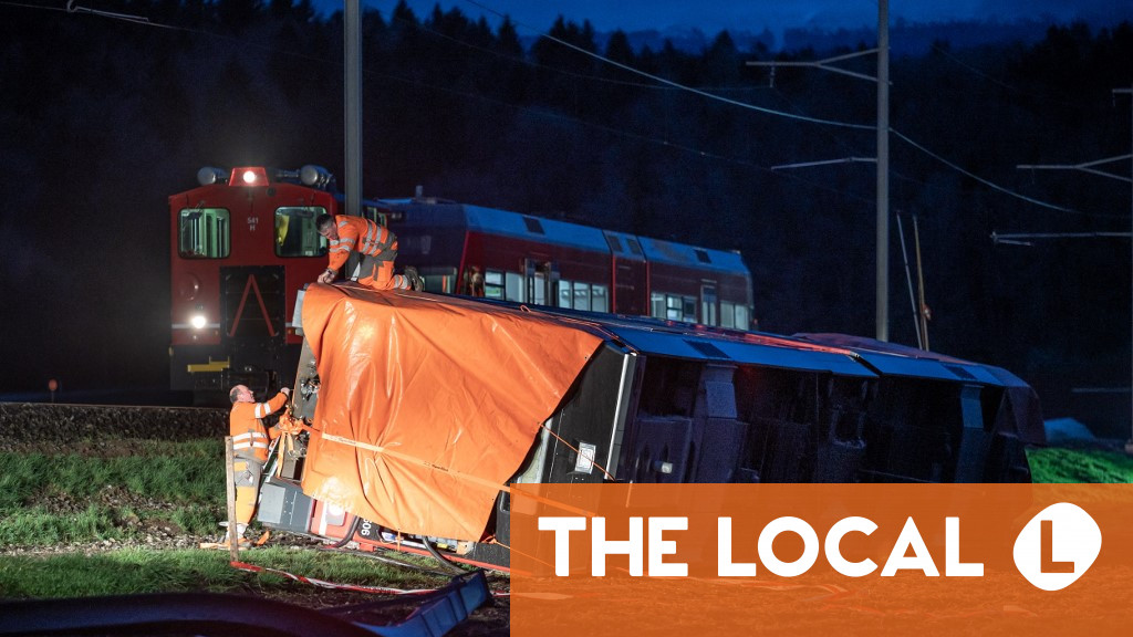 Fifteen hurt as two Swiss trains derail in storm