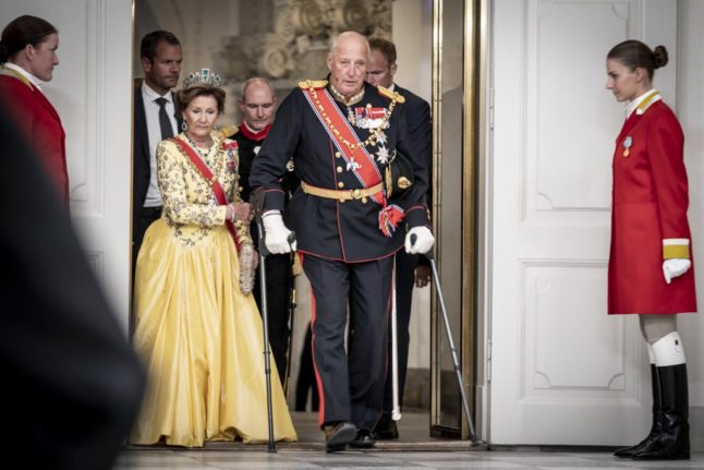 Pictured is King Harald V and Queen Sonja of Norway.