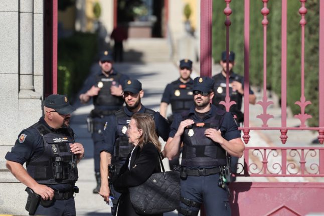 What is each police branch in Spain responsible for?