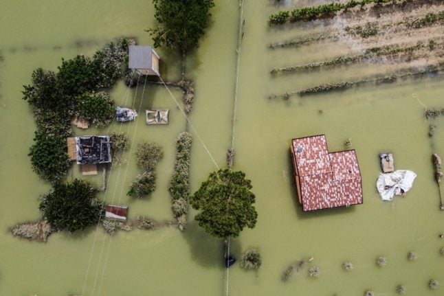 Flooding in the town of Cesena, Emilia Romagna