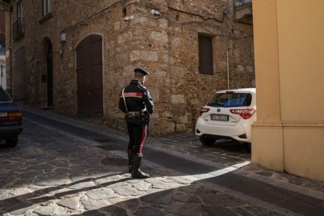 A police officer in Vibo Valentia, Calabria, one of the 'Ndrangheta's former strongholds.