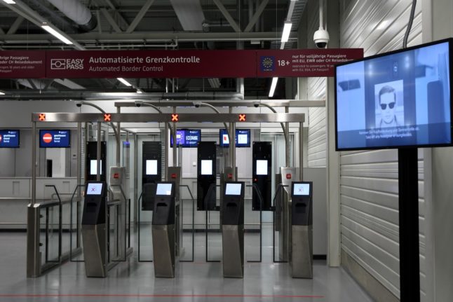 Automated border controls at Berlin airport.