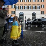 Ukraine’s Zelensky arrives in Rome for talks with president and Pope Francis