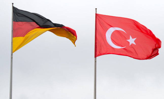 German and Turkish flags