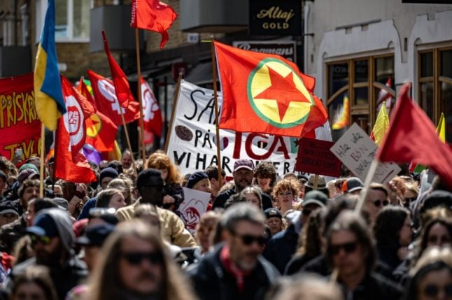 PKK protest in Malmo, Sweden